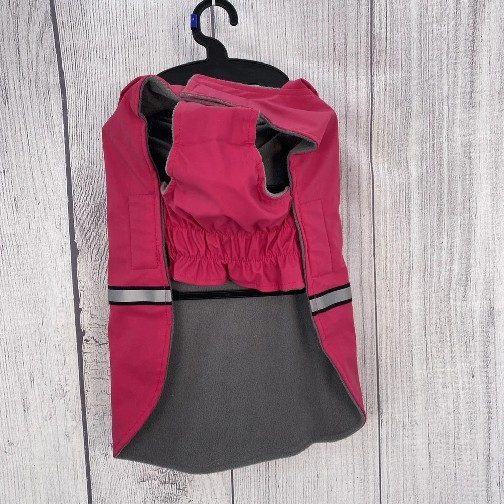 Berkshire Dog Coat MEDIUM Pink Polartec Fleece Lined Jacket Reflective Warm